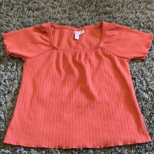 Coral off the shoulders top